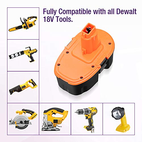 Upgraded 2 Pack 3.8Ah 18V DC9098 DC9096 Replacement Battery Compatible with Dewalt 18 Volt Battery XRP DC9096 DC9099 DC9098 DW9099 DW9098 Cordless Power Tools