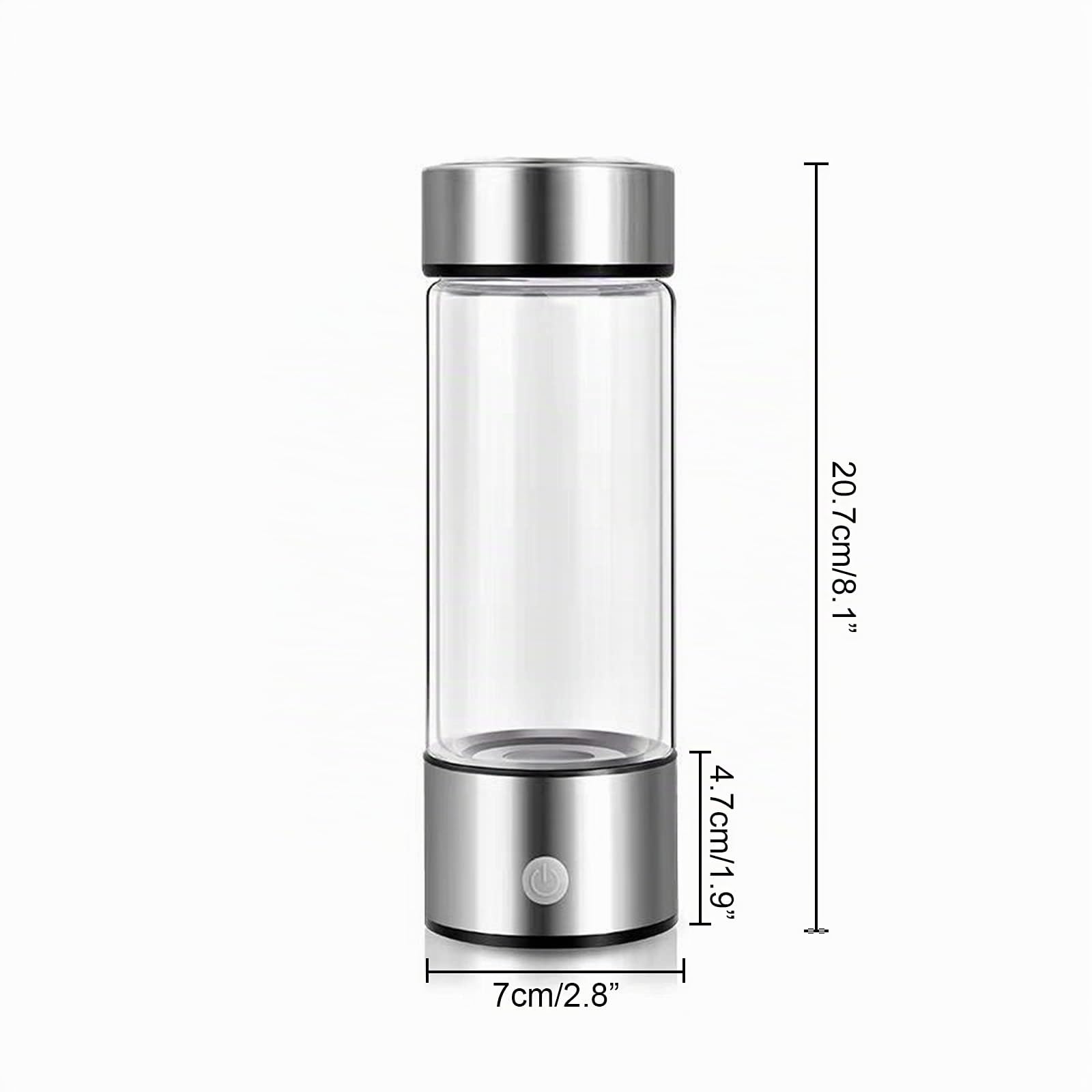 Générateur d'hydrogène électrique, Loniseur D'eau Hydrogène 450ML, Machine Alcaline D'ioniseur d'eau Rechargable, Générateur d'eau Ionisée Anti-âge Antioxydant, Concentration Jusqu'à 1200 PPb