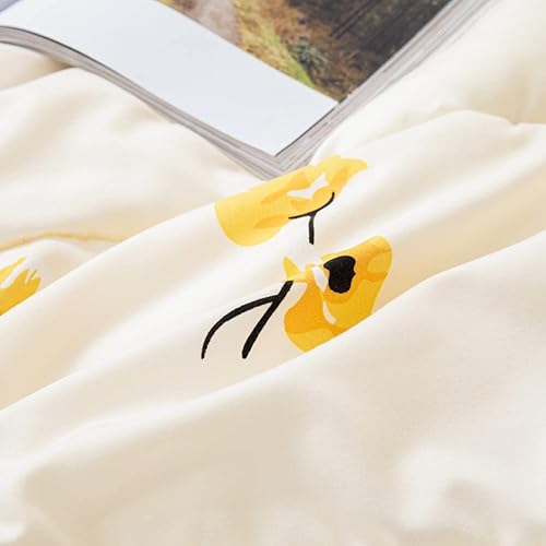 Miniatura 9 de Juego de edredón verde de tamaño queen, edredón botánico floral, diseño de plantas botánicas vintage sobre ropa de cama verde, elegante edredón de