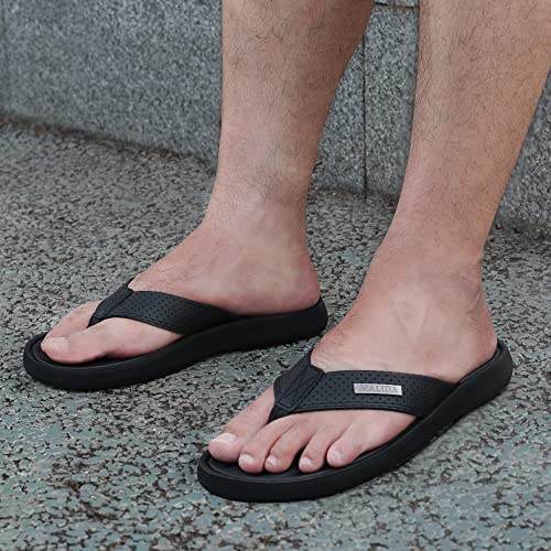 Image of MALIDA Mens Flip Flops Non-Slip Bathroom Shower Shoes Waterproof Cushion foam Indoor and Outdoor Thong Sandals