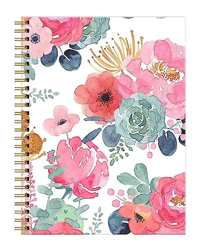 Carnet à spirale avec papier épais de qualité supérieure et couverture florale