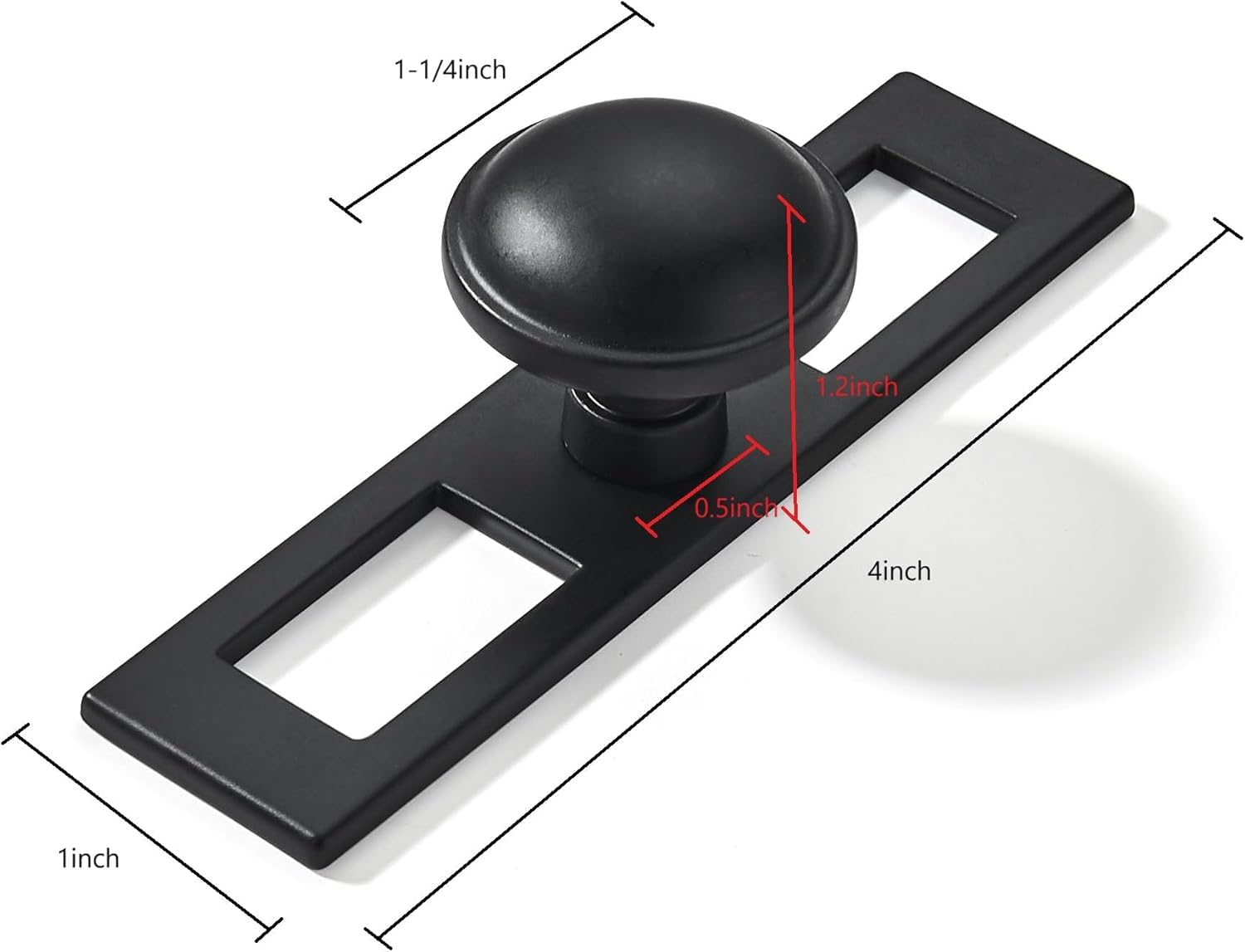 Round Matte Black Cabinet Knob - 270BP, 1-1/4 in (32 mm) — KHTUMEWARE
