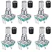 WWZMDiB 6Pcs EC11 Rotary Encoder with Push Button 360° 5 Pins and Knob Cap for Arduino, Raspberry Pi, ESP32