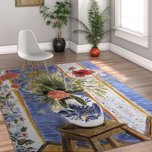 Tapis 60x90 lavables à la machine carpette de nursery bleu