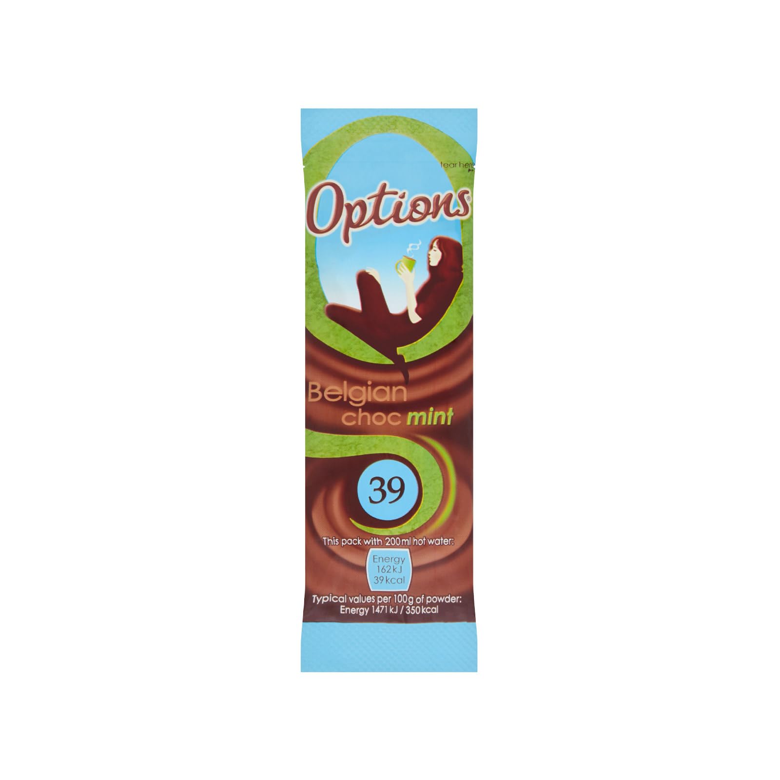 Options Belgian Mint Chocolate Sachets - Pack of 30
