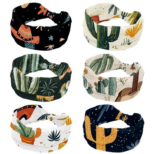 Bandeaux antidérapants femme lot de 6 turbans élastiques pour sport et course à pied