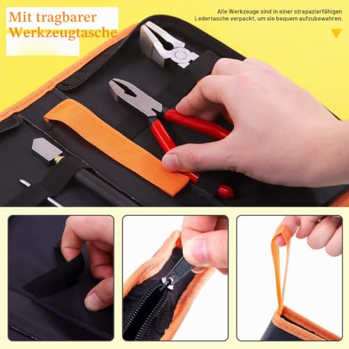 Rustark Professioneller Glasschneider Werkzeug Set Glasschneidewerkzeug Set Profi Glasbrech Glaslaufzange mit Gummispitzen für Glas Fliesen Spiegel Mosaik Akkurate Schnitte