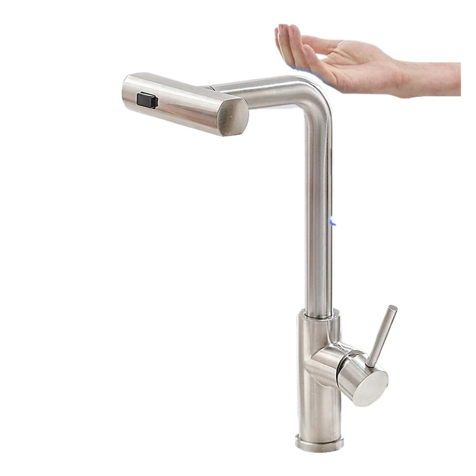 Mitigeur extractible à capteur haut de gamme au design noir mat