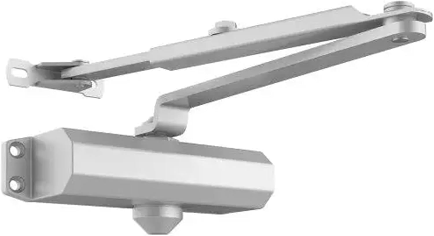 Adjustable Hydraulic for Door Closer for 150 lbs Doors - Heavy Duty Cast Aluminum, Easy Install, Commercial & Residential Use,