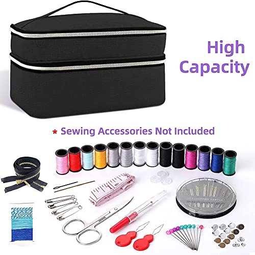 Lrtzizy Sewing Supplies Organizer Bag, Double-Layer Sewing Box Organizer Accessories Storage Bag,B - Image 4
