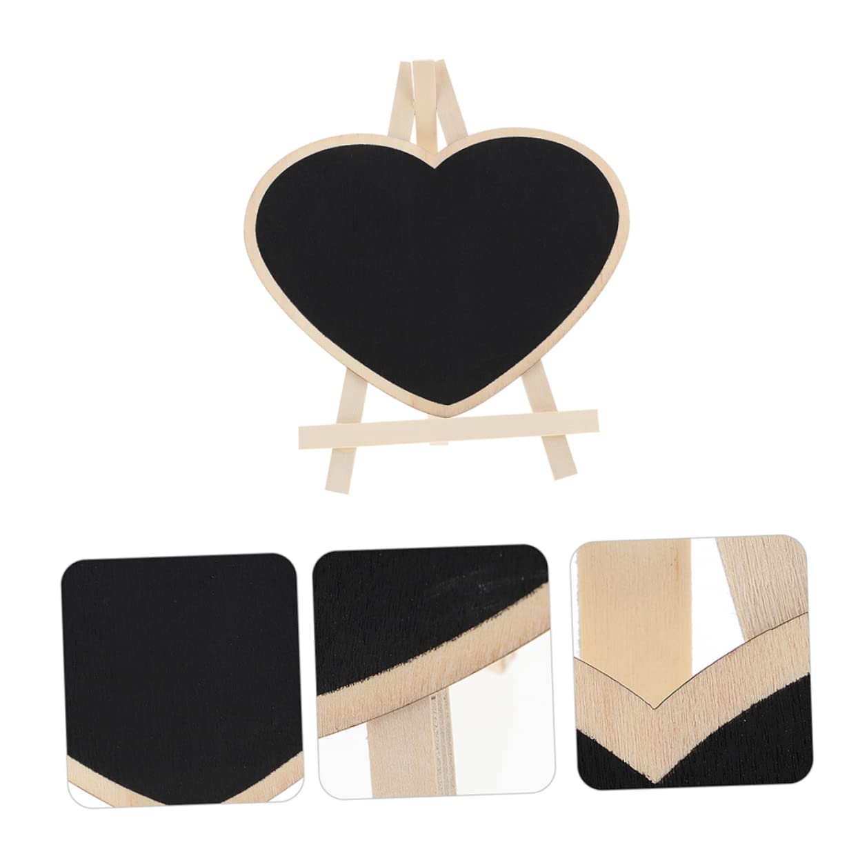 NUOBESTY 8pezzi Piccolo Lavagna Da Tavolo Forma Di Cuore Scrivania Messaggi Personalizzati Lavagna Nera Per Eventi e Decorazioni Domestiche