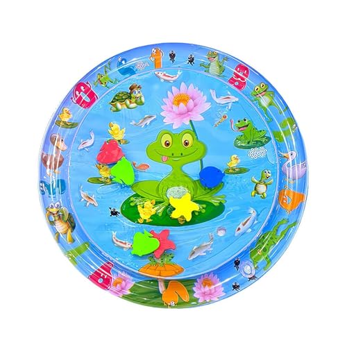 直径 65/100CM 猫用感覚水プレイマット 厚みのある水感覚プレイマット インタラクティブな水 涼しく快適 犬猫用ウォーター ペの犬のベッド ペ用 、用ウォーター 水遊び犬 の遊びのための魚付きの厚みのある