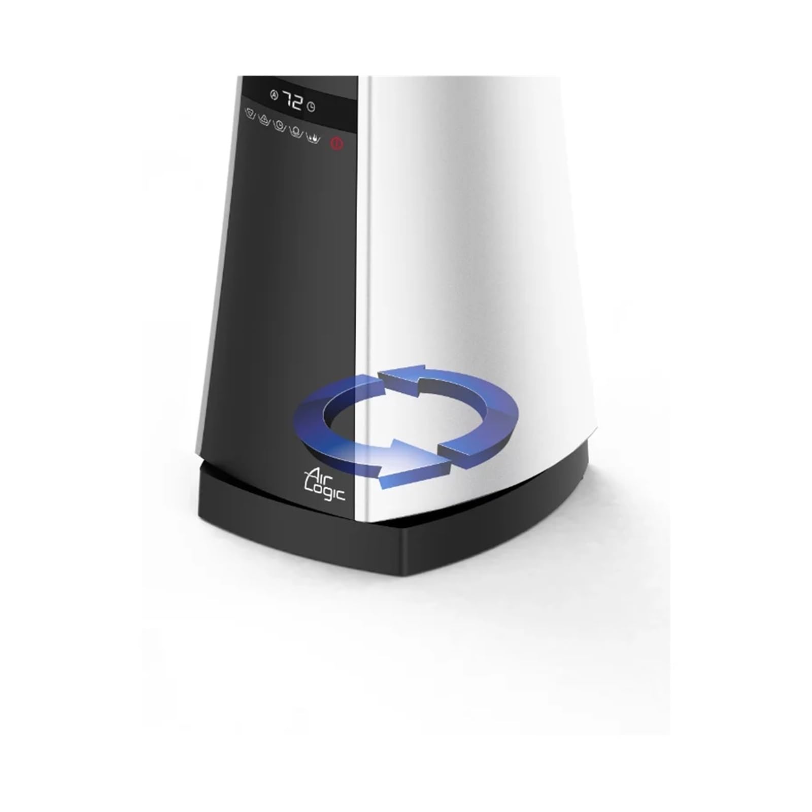 Calefactor de Torre oscilante sin aspas de 1500 W con Control Remoto y Temporizador, AW300, Blanco/Gris