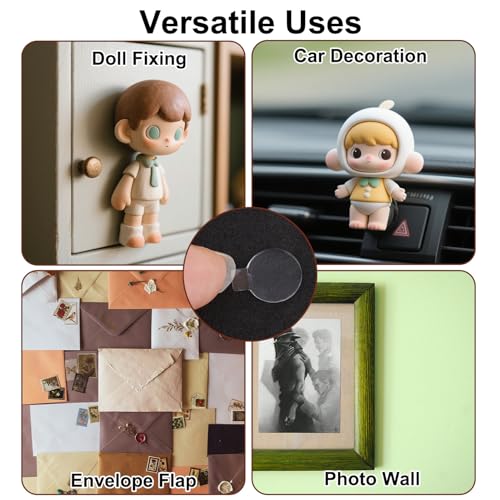 400stk Klebepunkte, 10mm Wiederverwendbare Doppelseitige Klebepunkte Transparente Ablösbare Runde Aufkleber Geeignet für Bastelarbeiten Bilder Ballons Poster Puppen