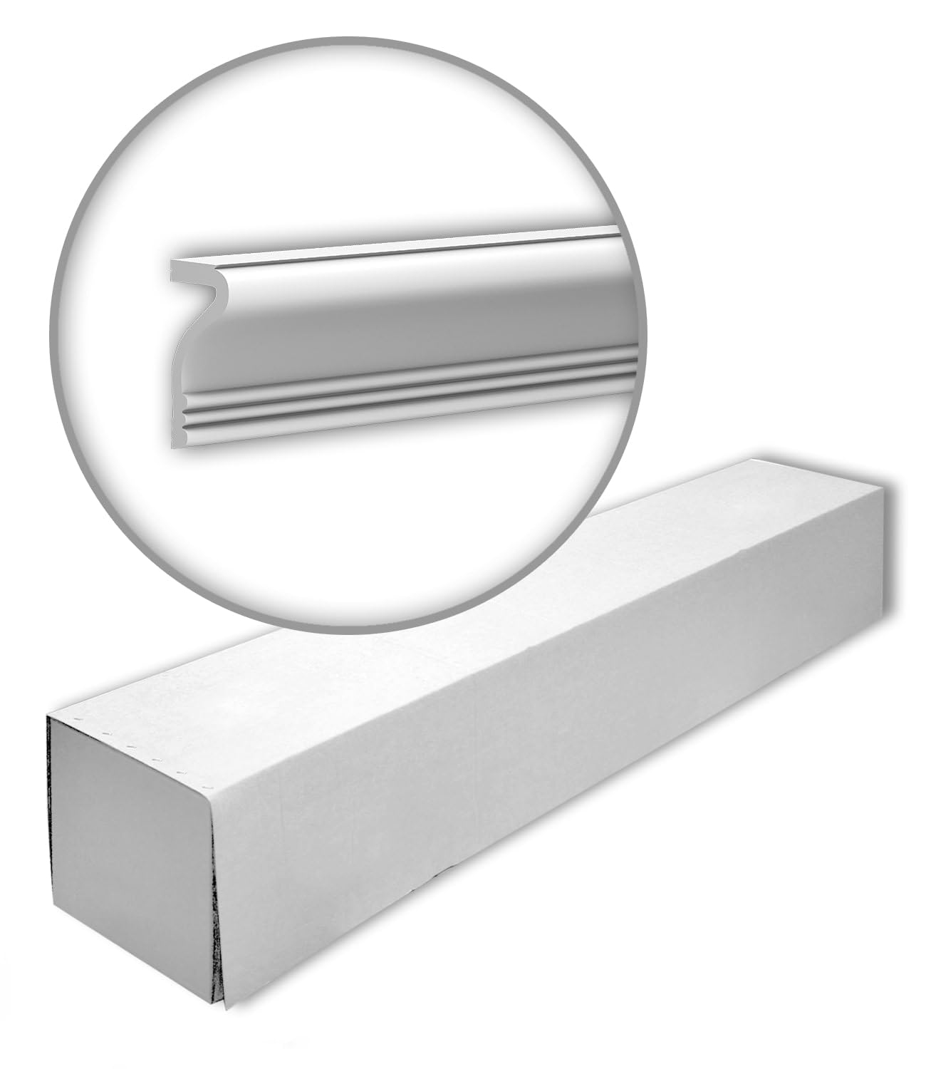 Moulures cimaises Profhome 651392 en polystyrène extrudé XPS prétraité pour finition haut de gamme