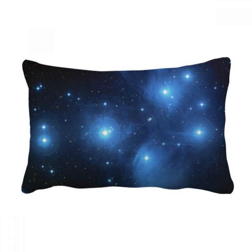 Coussin lombaire bleu ciel étoilé 40x60 cm pour canapé salon