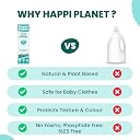 Happi Planet | Natural Laundry Liquid Detergent | 1000ml | Plant Based, Biodegradable, Non Toxic, Eco-Friendly, Organic, Herbal | Tough On Stains & Odour, Smells Awesome, Protects Colour, Baby Safe gallery image