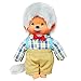 Kiki - Monchhichi - Peluche Garçon comme grand-père - Grandpa - Poupée, 20cm