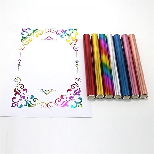 Miniatura 5 de Rollo de papel de aluminio reactivo de tóner, uso con impresora láser laminadora, papel holográfico de transferencia de calor, rollo de papel de