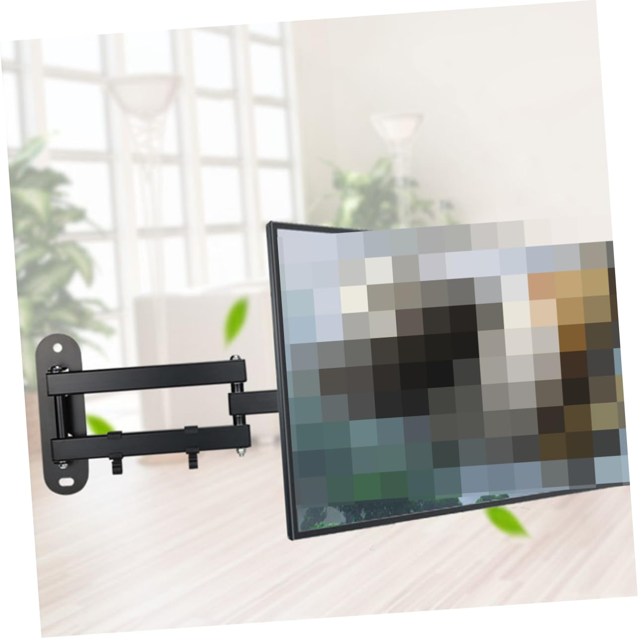 UPKOCH Supporto Tv Muro Fisso Con Di Gradi Per Monitor Lcd Led Da Staffa Per Installazione Semplice Ambienti Domestici e Commerciali Nero