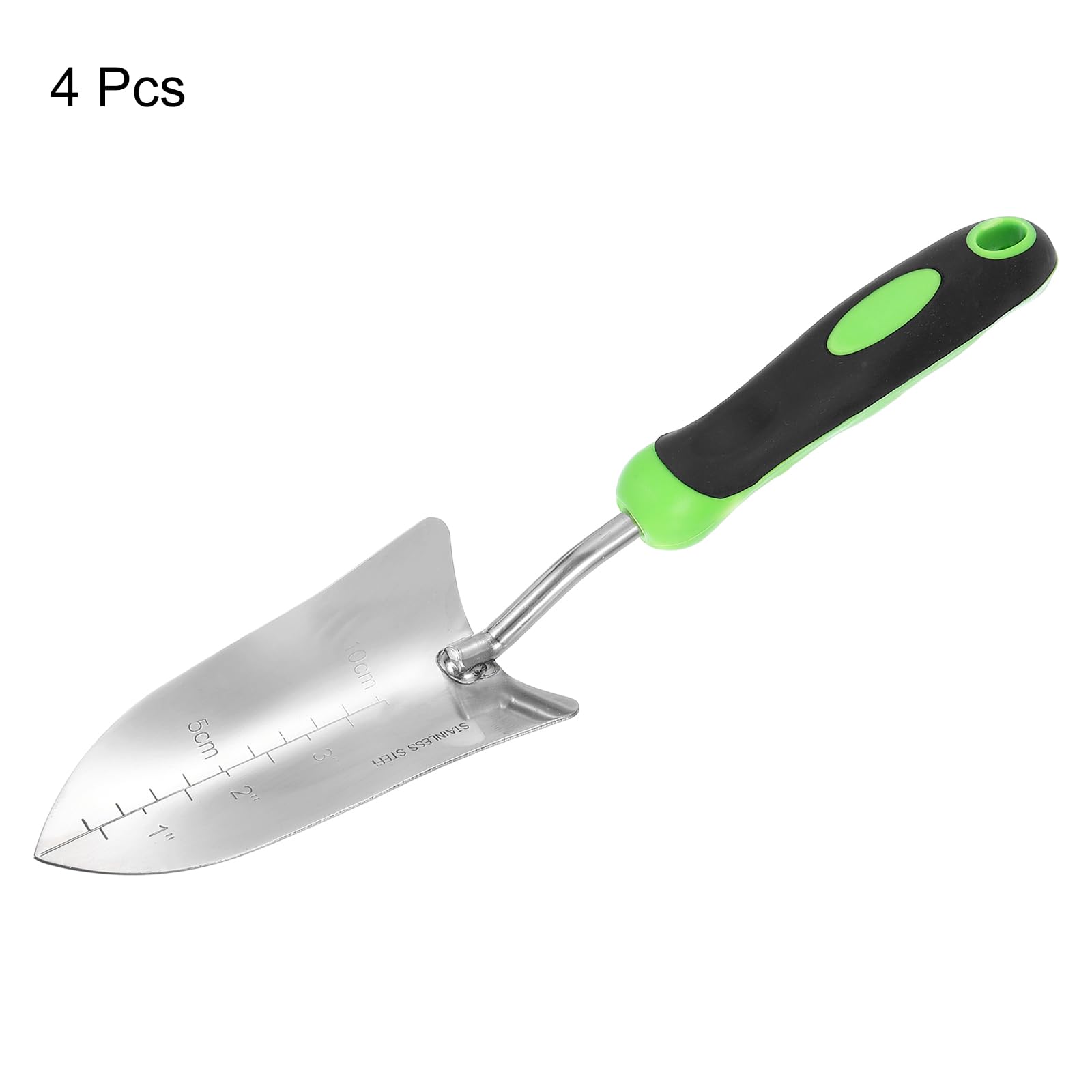 QUARKZMAN Pezze Pala Giardino A Mano X In Acciaio Inox Con Marchi Di Profondità Pala Da Trapianto Con Manico Attrezzi Da Giardino Per Giardinaggio Diserbo Trapianto.