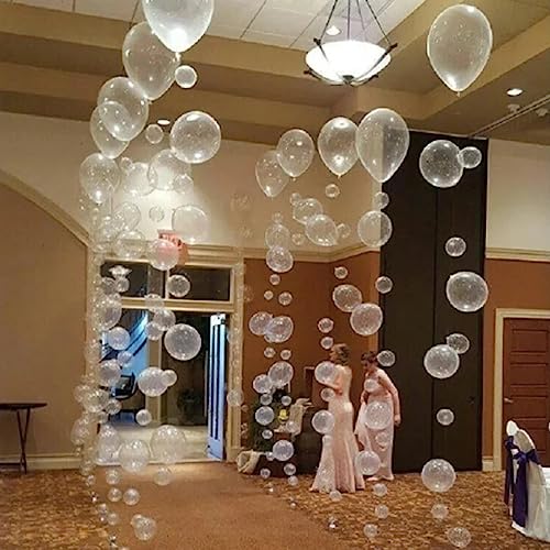 Image of 200pcs Clear Balloons 5 Inch Mini Transparent Latex Balloons