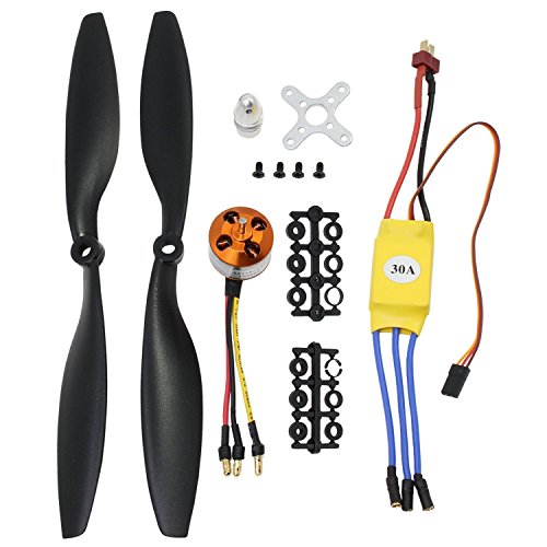 Kyrio 1000KV RC Motor sin escobillas A2212 13T con 30A Sin escobillas ESC Set 1045 Propeller CW CCW Kit de accesorios Montaje para RC Plane DJI F450 550 Quadcopter