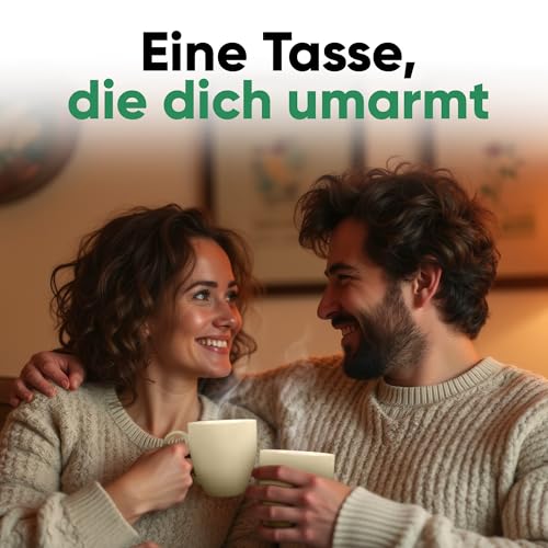 Neighbour’s Friend Patentierte Teetasse beige mit Beutelablage I Keramik Tasse groß 325ml I Teebecher Steingut I Keramiktasse für Tee I Spülmaschinengeeignet Teetassen I Modernes Design für Teetrinker