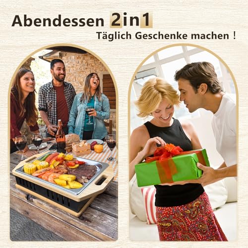 MsisieIve BBQ Warmhalteplatte Teelicht,Warmhalteplatte Grillgut Teelicht,Grill Warmhalteplatte,Fleischwarmhalter FüR Grillen,BBQ Warmhalteplatte Personalisiert