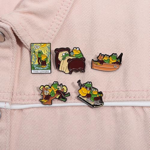Funny Animal Enamel Pins Set Corgi Frog Goose Cat Themed Badge Pins for Backpack Novelty Lapel Pins for Clothes Cartoon Brooches for Hats Bags Jackets4