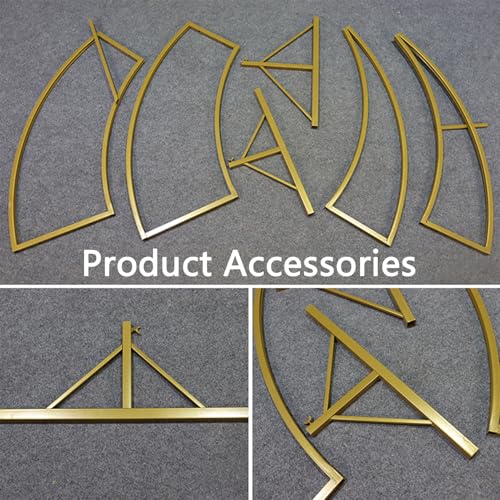 Supporto per arco nuziale in metallo con luna crescente – Cornice curva a palloncino per matrimoni, compleanni e anniversari