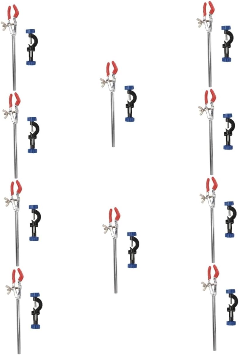 OUNONA 10sets Laboratory Beaker Clamp with Tube Holder Clip Flask Fixing Tool for Experiments and Science Projects Lightweight and Versatile Clamp for Educational Use