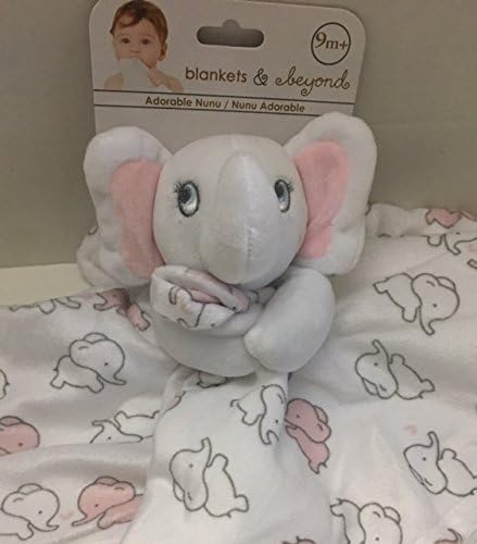 Blankets & Beyond Elephant Security Blanket (Pink & White)