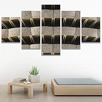 SIGNWIN 5 Panel Canvas Wall Art Abstract Colorful Hallway Industrial Lights Modern Artwork for Home Decorations Ready to Hang - 60