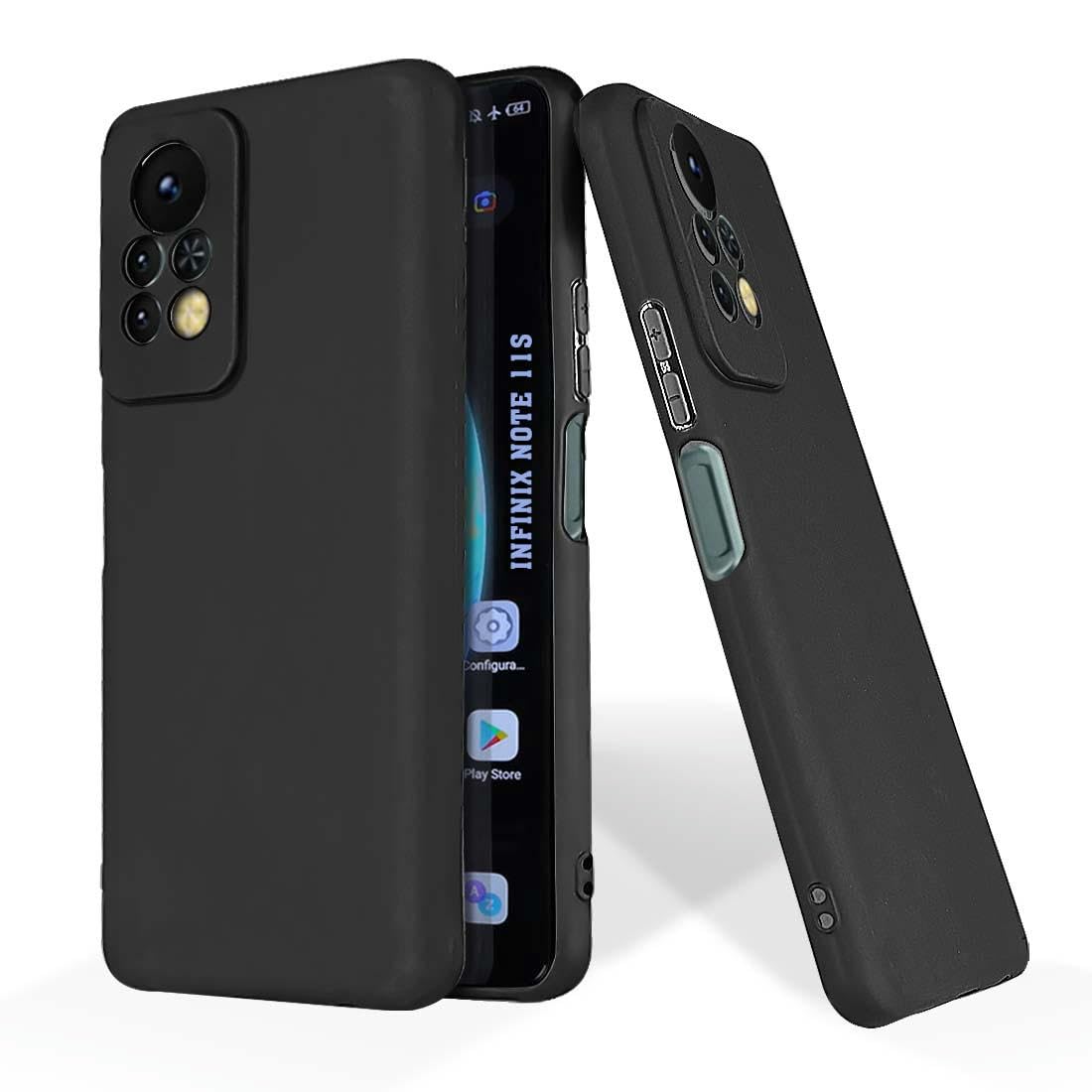PrintWhiz Soft Silicone Mobile Back Cover Compatible with Infinix Note 11S | Shockproof Protective Case/Cover with Full Edge Protection (Plain Black)($BL-INF-NOT11S-000) (B0CSSZ7PLW) Amazon Price History, Amazon Price Tracker