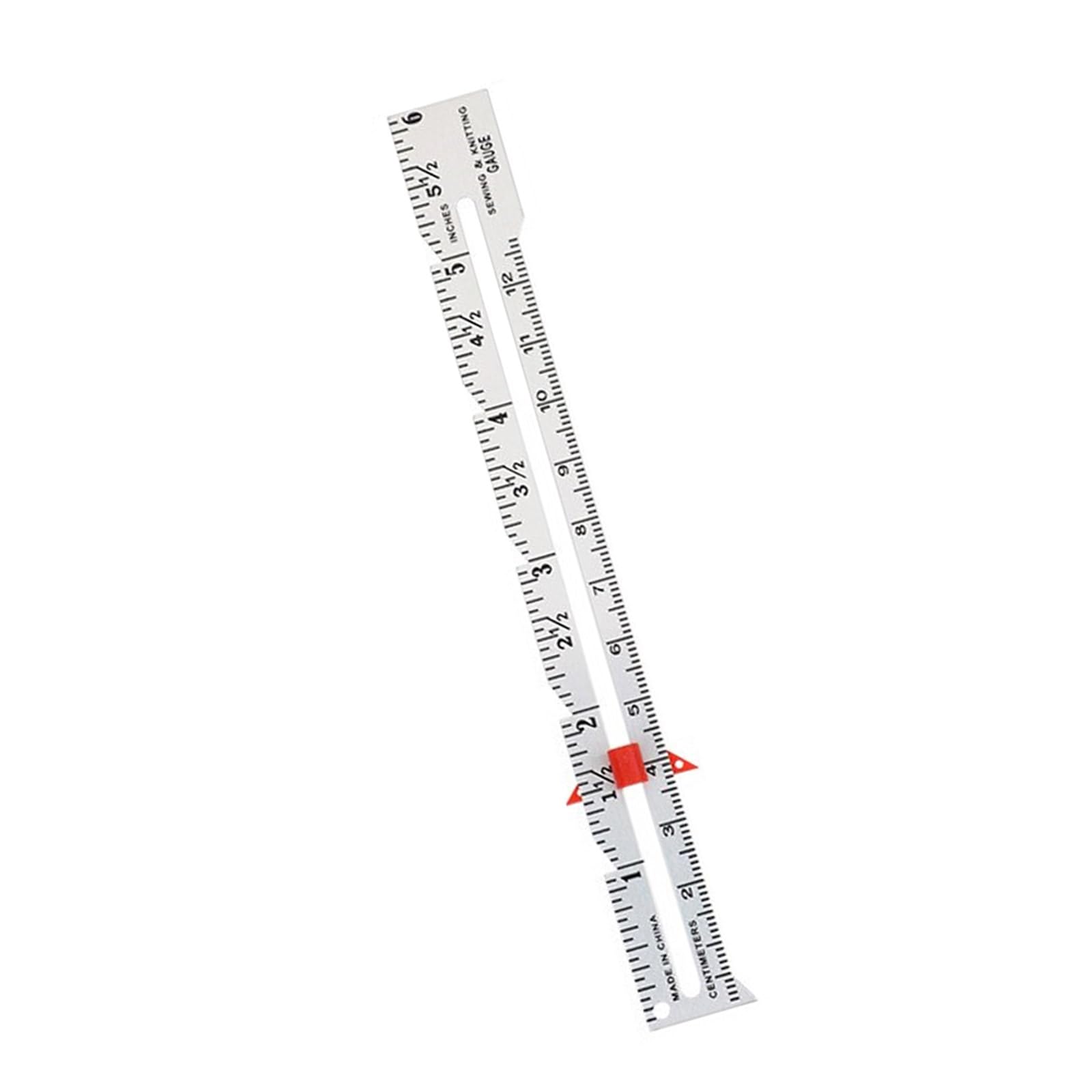 Msioytog White Sewing Gauge Calliper Measuring Tool Ruler Tailor Quilting Accessories For Fabric Craft Measuring Tool Metal Marking For Quilting