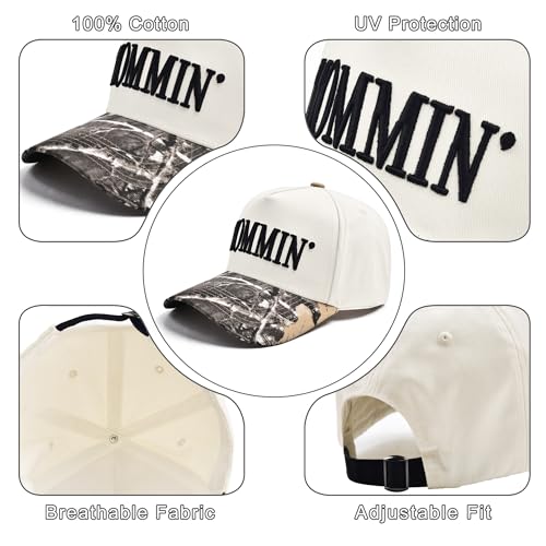 Image of Women's Mommin Trucker Hat - Vintage Two-Tone Ponytail Baseball Cap, Embroidered Adjustable Hat, Great Gift for Mom & Women