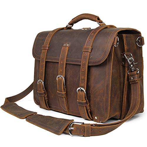 Maletín de cuero genuino para laptop 15.6''