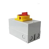 Vista 3 de YMD11-63D ON-Off Two Positions Isolator Disconnect Switch 63A 3P Padlock Cam Changeover with IP65 Waterproof Box Enclosure(White Base 3P)