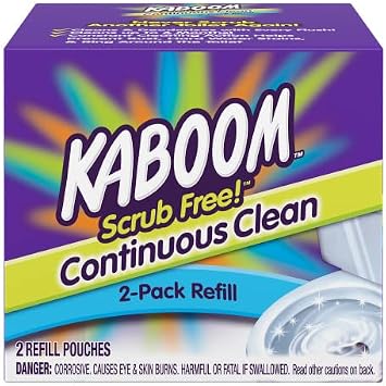 Kaboom Scrub Free! Continuous Clean Toilet Cleaning Refill Tablets (2 Count Per Package) *Refill Tablets Only.