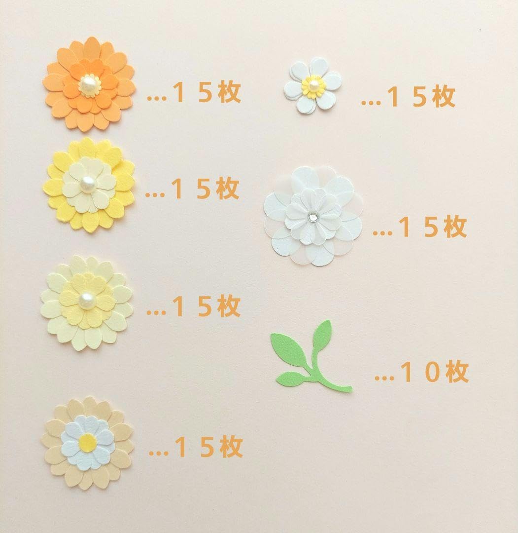 Amazon.co.jp: 36.クラフトパンチ ミニフラワー オレンジ×イエローMIX