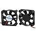 Aexit 2 szt.Czarna kosa Mini Kaze 50mm cicha obudowa chłodząca wentylator 4000 RPM, 7,25 CMF, 21 dBA, 5cm(2pcs faux noir mini Kaze 50mm ventilateur de boîtier de refroidissement silencieux 4000 tr/m