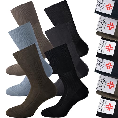 Chaussettes fil d'Écosse homme en pur coton mercerisé d'Italie
