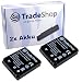 Produktbild 2x Hochleistungs Li-Ion Akku 3,6V/3,7V passend für Pentax Optio X90 X-90 MX1 MX-1 ersetzt D-LI106 D-LI-106 DLI106 DLI-106