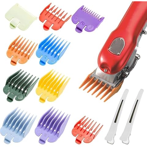 10pcs Colourful Hair Clipper Guard Combs Cover
