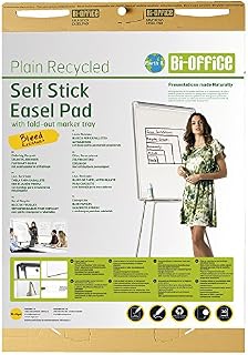Bi-Office Earth - Flipchart Easel Pad, Self Stick, 30 Sheets - 80 gr/m² paper, 63,5 x 76,2 cm [Pack 2]