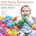 Ball Pit Balls for Kids, Children Crush-Proproof Plastic Balls for Ball Pit with 7 Bright Colors, Safe and Non-Toxic, BPA Free, Baby Toddler Pit Balls with Storage Net Bag (100pcs, 2.2inch)