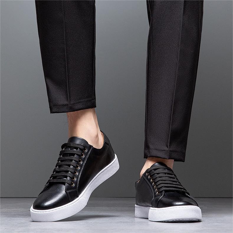 Men Fashion Leather Lace-Up Flat Oxfords Sneakers Fashion Casual Shoes Dress Sneaker for Men2