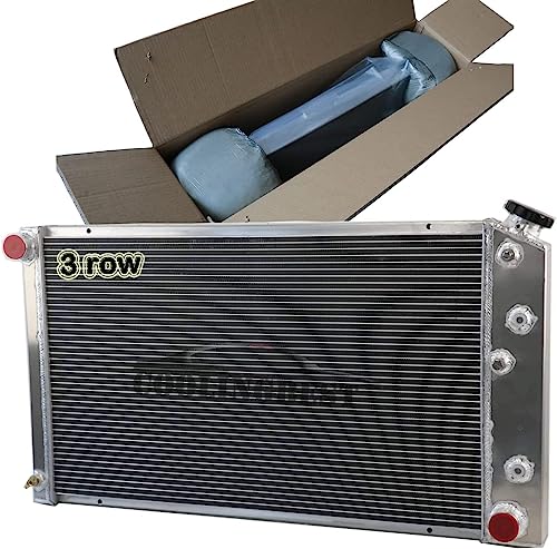 COOLINGBEST All Aluminum Radiator 3 Row for 1971-1990 GM Chevy C/G/K C10 C20 C30 K10 K20 K30 K5 Chevelle Impala Caprice Malibu Suburban GMC Buick Cadillac Plymouth Pontiac El Camino V8 Radiators by COOLINGBEST - Used condition - US$152.86