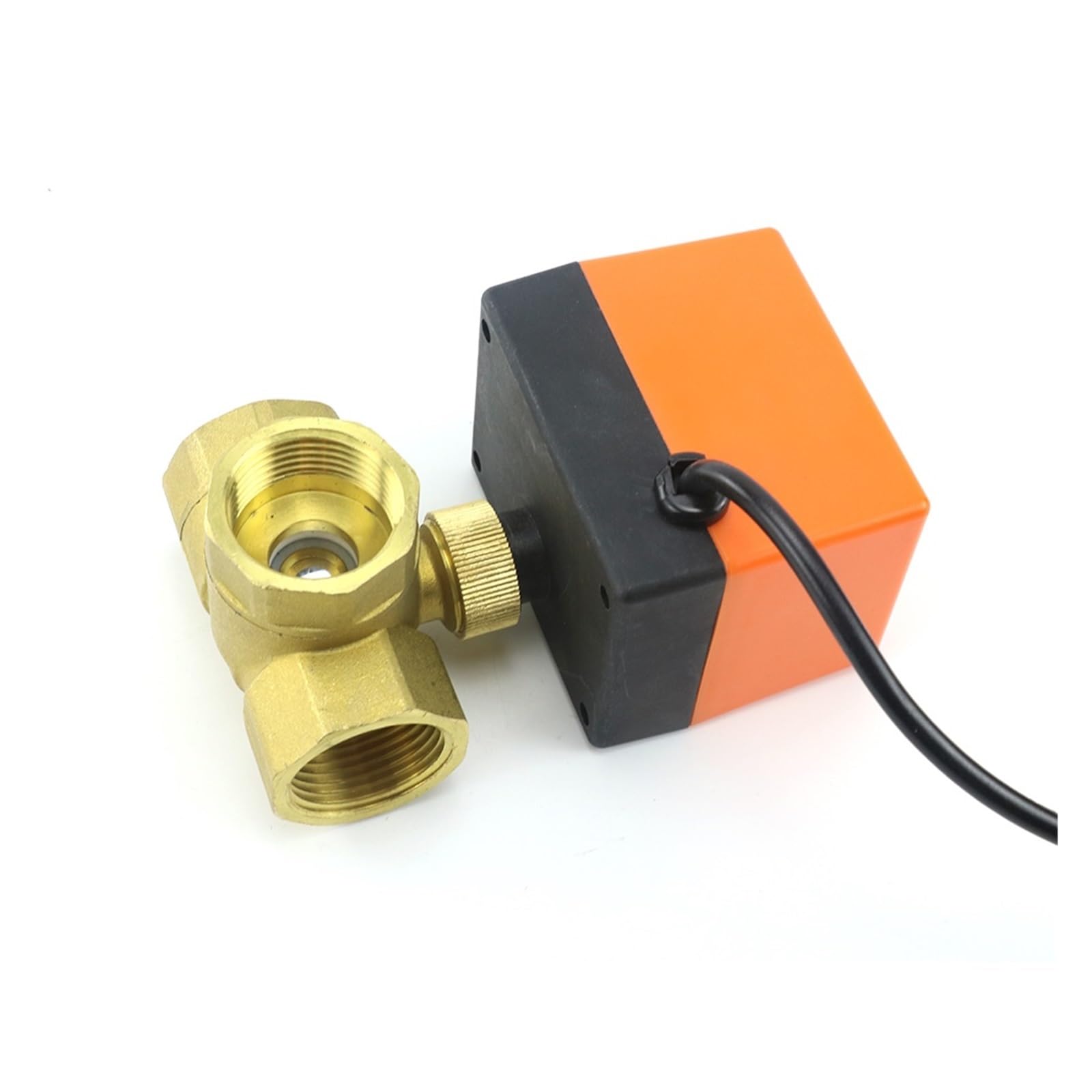 1/2 "3/4" 1 "1-1/4" Filettatura BSP AC 12 V 24 Valvola A Sfera Elettrica Motorizzata In Ottone A Tre Vie A 3 Fili 2 Controllo Tipo T DN15/DN20/DN25(1-1/4",AC)